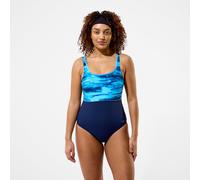 Speedo - Women's Print Contour Eclipse One Piece - Swimsuit size 14, blue