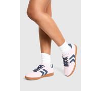 Womens Contrast Stripe Platform Trainers - Pink - 6, Pink