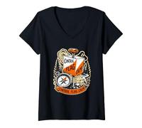 Women's Control Flag Calm Compass Checkpoint Trail V-Neck T-Shirt