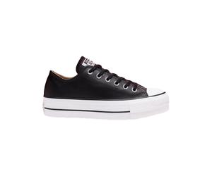 Women's Converse CTAS Platform 561681C Shoes Clean Leather Black UK 5.5