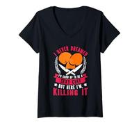 Womens Cook Sexy Chef HERE I'm Killing IT Funny Cooking V-Neck T-Shirt
