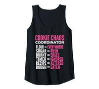 Womens Cookie Chaos Coordinator Funny Baking Meme Eat The Dough Tank Top