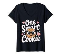 Women's Cookie One Smart Cookie V-Neck T-Shirt