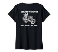 Womens Cool Cheating Death Since The Day I Was Born V-Neck T-Shirt