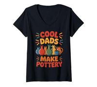 Womens Cool Dads Make Pottery Dad V-Neck T-Shirt