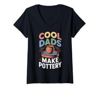 Womens Cool Dads Make Pottery V-Neck T-Shirt