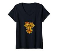 Women's Cool Easy As Pi Retro Math V-Neck T-Shirt