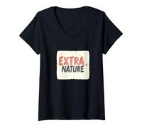 Womens Cool Extra by Nature Emblem for Man and Woman V-Neck T-Shirt