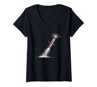 Womens Cool Firework Rocket for Big Celebration Costume V-Neck T-Shirt