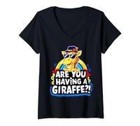 Womens Cool Funny 'Are You Having a Giraffe' Cockney Slang UK V-Neck T-Shirt