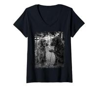 Women's Cool Irish Setter Dogs Smoking Cigarette Urban Street V-Neck T-Shirt