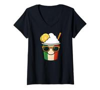 Womens Cool Italian Ice Lemon Cup Italia Summer Food Treat Design V-Neck T-Shirt