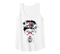 Womens Cool Korean Coffee Mama Mom Girl Aunt Sis Korea Flag Graphic Tank Top