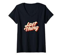 Womens Cool Last Thing Logo V-Neck T-Shirt