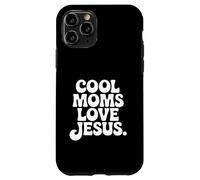 Womens Cool Moms Love Jesus Retro Christian Faith Mother Case for iPhone 11 Pro