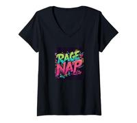 Womens Cool Rage Nap Speech for Boys and Girls V-Neck T-Shirt