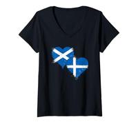 Women's Cool Shetland Islands Scotland Flag for Proud Shetlanders V-Neck T-Shirt