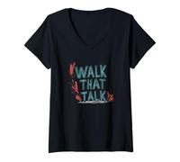 Womens Cool Walk That Talk Speech for Boys and Girls V-Neck T-Shirt