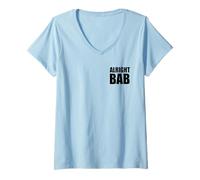 Womens Cool West Midlands Brummie Dialect Pocket Motif Alright BAB V-Neck T-Shirt