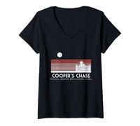 Womens Cooper’s Chase. Home of Crime Solving V-Neck T-Shirt