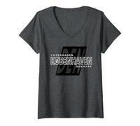 Womens Copenhagen Denmark - København Danmark Performance V-Neck T-Shirt