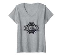 Womens Copenhagen Denmark - Official København Danmark V-Neck T-Shirt
