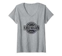 Womens Copenhagen Denmark - Official København Danmark V-Neck T-Shirt