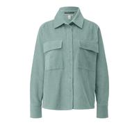 Women's Corduroy Shirt with Chest Pockets QS Bleu 32