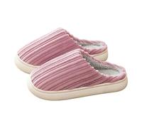 Women's Corduroy Slippers Lightweight Comfortable Memory Foam Slip on Plush House Slippers Cuddly Warm Winter Bedroom Indoor House Shoes for Diabetic Swollen Feet Size 7.5 Purple