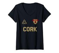 Womens Cork Gaelic Jersey V-Neck T-Shirt