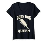 Women's Corn Dog Queen State Fair V-Neck T-Shirt