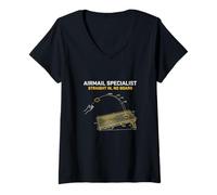 Women's Cornhole Airmail Specialist Funny Bag Toss Pro V-Neck T-Shirt