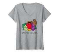 Womens Cornucopia Mandela Effect Conspiracy , Funny Loom 90's Logo V-Neck T-Shirt