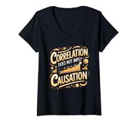 Women's Correlation Does Not Imply Causation Data Scientist V-Neck T-Shirt