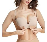 Womens Corset Bodyshaper Slimming Waist Bodysuit Thin Gathered Upper Support Corrective Body Shaping Clothes Chest Support Women's Side Breast Breasting Breaststring Armband Back Body Lady (A, XXL)