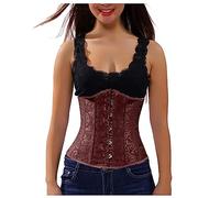 Women's Corset Shapewear Satin Waist Cincher Boned Bustier Underbust Corset Ladies Jacquard Waist Belt Elegant Plus Size Corsets Tops Body Shaper Holloween Custumes Warehouse Deals Clearance