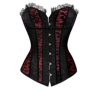 Women's Corset Top Lace Up Boned Overbust Bustier Vintage Renaissance Plus Size Body Shaping Daily Waist Training Square Neck Party Tops