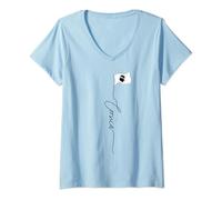 Womens Corsica, drapeau corse Corse France Corsican Patriotic Flag V-Neck T-Shirt