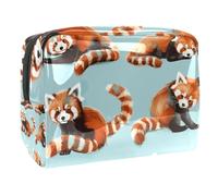 Women's Cosmetic Bags Cute Red Pandas Makeup Case Travel Toiletry Bag Cosmetics Organizer 18.5x7.5x13cm