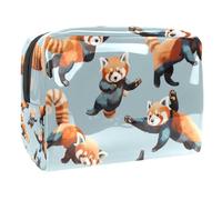 Women's Cosmetic Bags Cute Red Pandas Makeup Case Travel Toiletry Bag Cosmetics Organizer 18.5x7.5x13cm