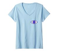 Women's Cosmic Evil Eye for Celestial Nazar Protection V-Neck T-Shirt