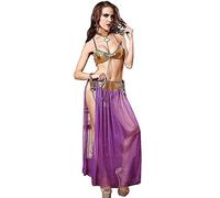 Women's Cosplay Lingerie Sexy Princess Costume Anime Bikini Slave Maid Outfit Halloween Arabian Dancer Roleplay Dress Gold