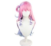Women's Cosplay Wig for Himemori Luna Pink Gradient Purple Long Curly Synthetic Hair Anime Halloween Carnival Comic Exhibition Cosplay Hair
