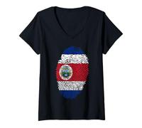 Womens Costa Rica Map Costa Rica Proud V-Neck T-Shirt