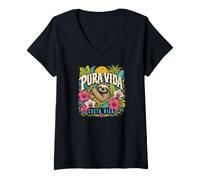 Women's Costa Rica Sloth V-Neck T-Shirt
