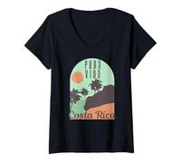 Women's Costa Rica Vintage Souvenir V-Neck T-Shirt