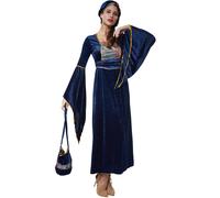 Womens Costume Princess Castle Queen Medieval historical Fancy Dress Carnival