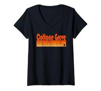 Womens Cottage Grove, Minnesota Retro 80s Style V-Neck T-Shirt