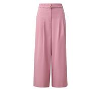 Women's Cotton and Lyocell Blend Pleated Trousers with Belt COMMA Rose 32