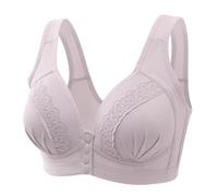 Women's Cotton Bra, Front Closure Bra Push Up Classic Large Size Chic and Elegant Lingerie Comfortable Solid Colour Bra Sexy Simple Soft Bra